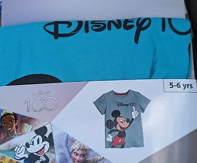 Buy 1 Brand New Disney Official Kids Unisex T-shirt Age 5-6 Mickey Mouse 100% Cotton • 5.75£