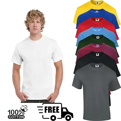 Buy Mens T Shirts Plain Cotton Short Sleeve T-shirts Crew Neck-tops Clearence Sale. • 4.25£