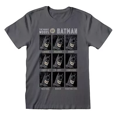 Buy The Many Moods Of Batman T-Shirt Unisex DC Comics Grey Tee Top - Official Merch • 19.99£