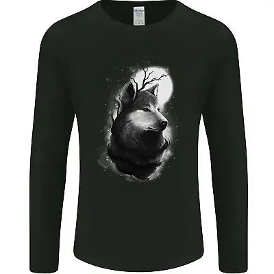 Buy Full Moon Wolf Werewolves Wolves Mens Long Sleeve T-Shirt • 12.99£