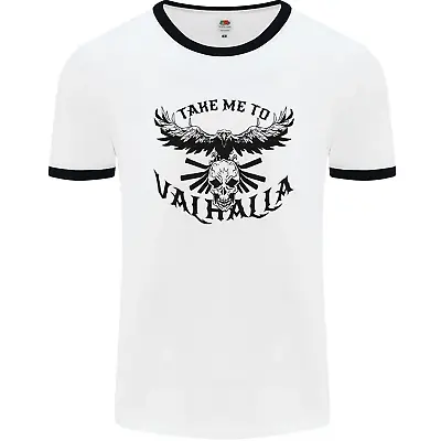Buy Take Me To Valhalla Viking Skull Odin Thor Mens Ringer T-Shirt • 9.99£