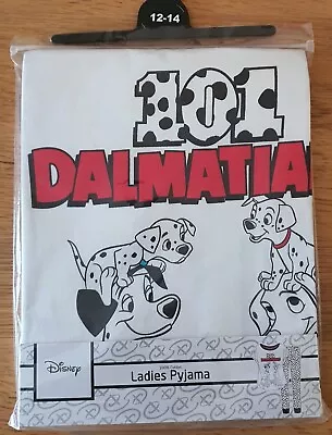 Buy Ladies Pyjamas  Set Nightwear Disney 101 Dalmatians Size UK 12/14 • 14.99£