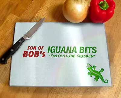 Buy Son Of Bobs Iguana Bits Stall Tempered Glass Chopping Board Inspired By Fallout • 18.99£