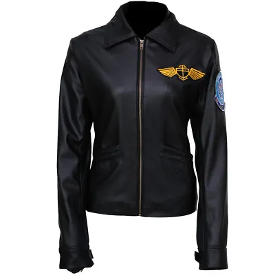 Buy Women Leather Soft Motorcycle Bomber Coat Jacket Ladies Slim Overcoat • 79.77£