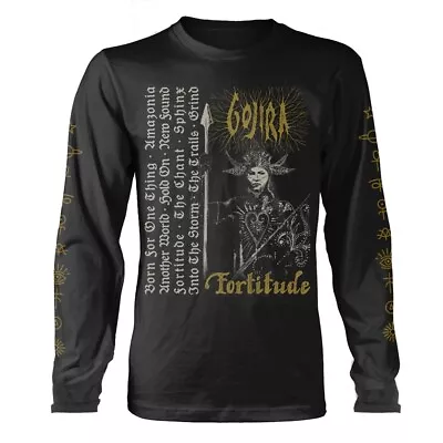 Buy GOJIRA - FORTITUDE TRACKLIST (ORGANIC LS) BLACK Long Sleeve Shirt Medium • 30.98£