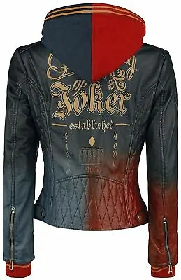 Buy Harley Quinn Women's Daddy’s Lil’ Monster Leather Jacket - New Arrival • 135£