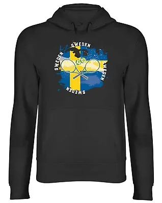 Buy Tennis Sports With Sweden Flag Mens Womens Hooded Top Hoodie Gift • 17.99£