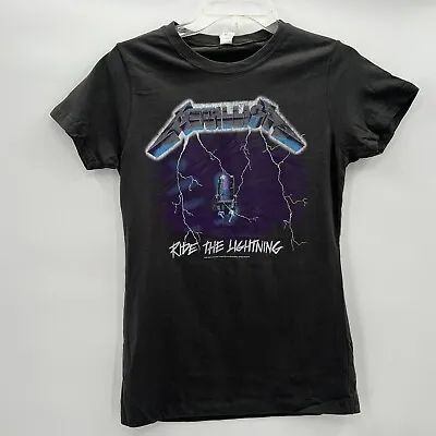 Buy Metallica Ride The Lightning T-Shirt Medium Black Rock Band Tour Merch Tee • 24.13£