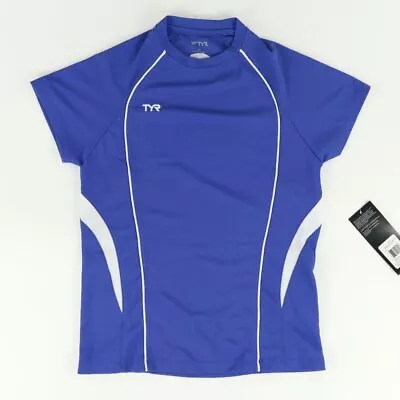 Buy TYR Swimming Tech T Solid Shirt Blue Women's S • 9.15£