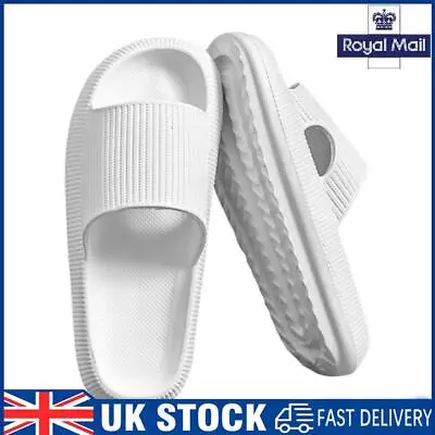 Buy Cool Slippers Anti-Slip Home Couples Slippers Elastic For Walking (White 36-37 ) • 8.39£