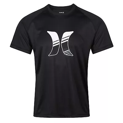 Buy Mens Hurley T Shirt Wicking Running Surf Quick Dry Gym Top Performance Sport Tee • 7.99£