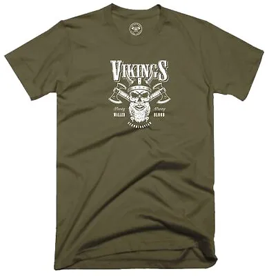 Buy Beard & Axes T Shirt Vikings Clothing Nordic Norse Pagan Warrior Thor Odin Top • 6.43£