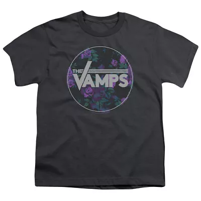 Buy The Vamps Floral Vamps Kids Youth T Shirt Licensed Music Rock Band Tee Charcoal • 13.81£