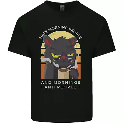 Buy Funny Cat I Hate Morning People Coffee Kids T-Shirt Childrens • 8.49£