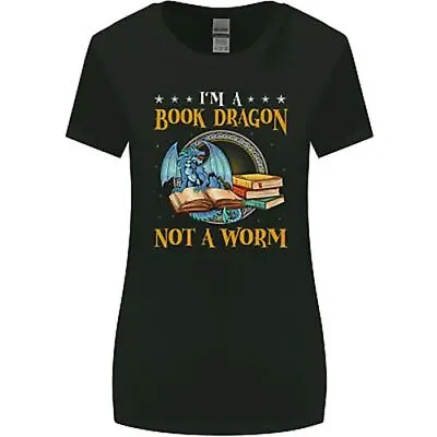 Buy Book Dragon Funny Booklover Reader Worm Womens Wider Cut T-Shirt • 9.99£