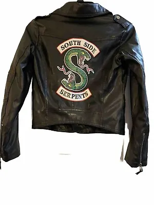 Buy RIVERDALE SOUTHSIDE SERPENTS FAUX LEATHER JACKET Youth SIZE Small PRE-OWNED • 8.66£