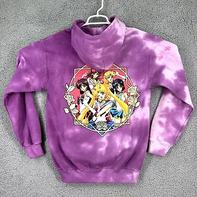Buy Sailor Moon Crystal Sweatshirt Hoodie Women's Size S Tie Dye Graphic Purple • 17.95£