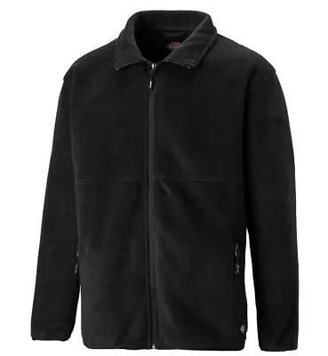 Buy Dickies Workwear Seville Full Zip Unisex Fleece Jacket JW82015 Black Small • 17.99£