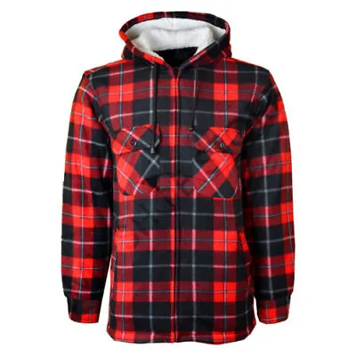 Buy Mens Padded Shirt Fur Lined Lumberjack Flannel Work Jacket Warm Thick Casual Top • 14.99£