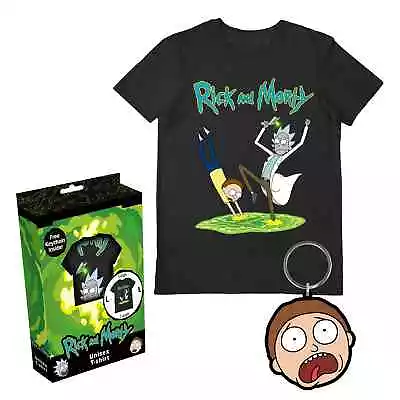 Buy Rick And Morty Portal - T-shirt And Keyring Gift Set New 100% Official • 17.99£