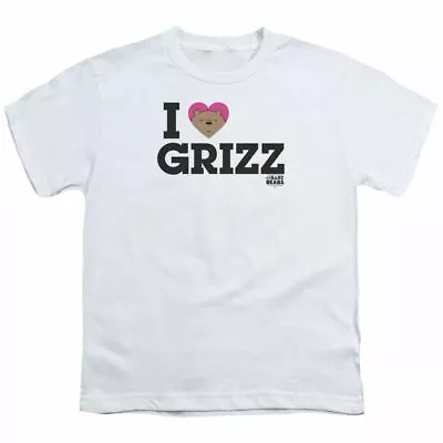 Buy We Bare Bears Heart Grizz Kids Youth T Shirt Licensed Cartoon Tee White • 12.79£