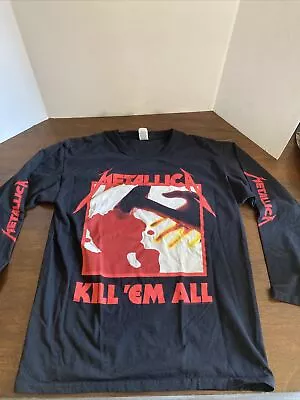 Buy Metallica Kill Em All Bang That Head That Doesn’t Bang Long Sleeved Shirt Medium • 5.67£