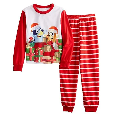 Buy Bluey Christmas Pajamas Set Girl Boys Holiday Disney Bingo Shirt Pant Kids 4 6 8 • 24.36£