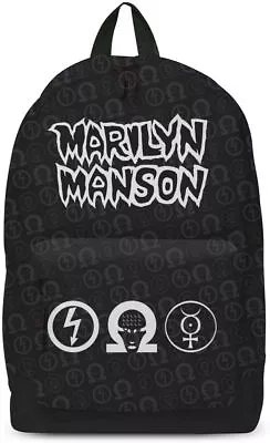 Buy Rocksax Backpack Marilyn Manson Classic Logo Rucksack 43cm X 30cm X 15cm  Offic • 21.73£