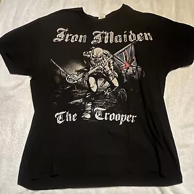 Buy Iron Maiden The Trooper With Backprint T-Shirt XXL 2XL • 9.99£