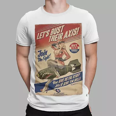 Buy Pinup T-Shirt Join The Fight American War Girl Tee Retro Classic Fighter Bomb • 6.99£