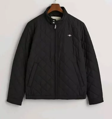 Buy GANT Quilted Windcheater Jacket In Black Water Repellent BNWT Men's Size 4XL • 125£