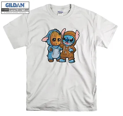 Buy Groot And Stitch Friends Funny T-shirt Gift Hoodie T Shirt Men Women Unisex 6916 • 23.95£
