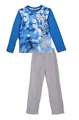 Buy Boys Star Wars Long Sleeve Pyjama Set EP2168 • 4.99£
