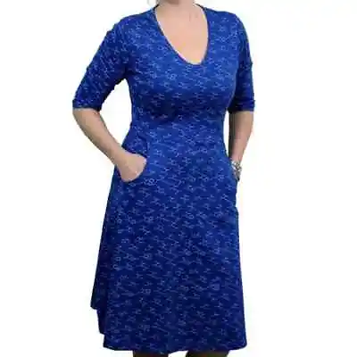 Buy Svaha Chemistry Molecule Lab Rosalind Dress Blue Teacher Themed A-Line 4 / Small • 60.76£