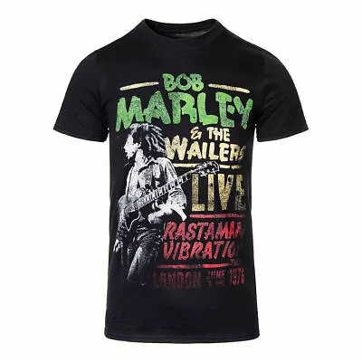Buy Official T Shirt BOB MARLEY Black RASTA MAN VIBRATION TOUR Band Tee All Sizes • 14.14£