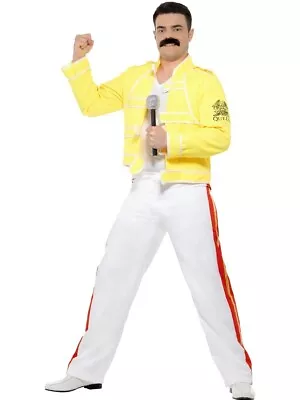 Buy NEW Queen Freddie Mercury Jacket & Trousers Legend Rockstar Fancy Dress Med • 34£