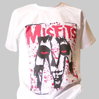 Buy Misfits Metal Punk Rock White Unisex T-shirt S-3XL • 14.99£