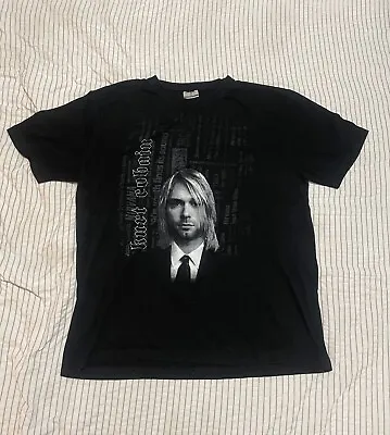 Buy Vintage Kurt Cobain Nirvana T-shirt, Size Large • 35£