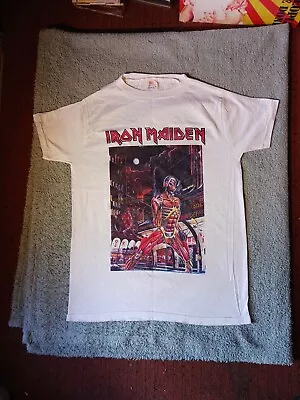 Buy Vintage Iron Maiden T Shirt 1987 “ World Slavery Tour   M RARE Somewhere In Time • 349.99£