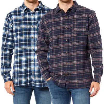 Buy Mens Casual Long Sleeve Winter Warm Flannel Check Shirt • 10.95£