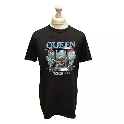 Buy Queen UK Tour  T-shirt 80s Black Official Merch 2018 Rock Band Tour M Eu 50 • 29.99£