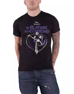 Buy Nightmare Before Christmas Purple Heart Official Mens Black T Shirt • 14.95£