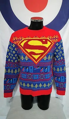 Buy Unisex Official DC Comics Superman Christmas Jumper Size M (CJ20) • 29.99£