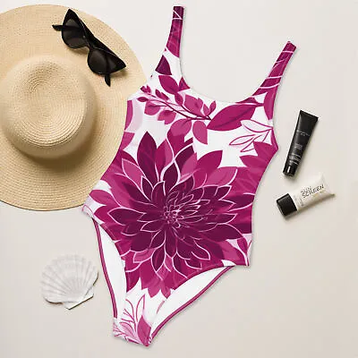 Buy Boysenberry Burst One-Piece Swimsuit: The Ultimate Flattering Design • 48.04£