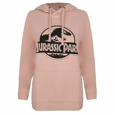 Buy Official Jurassic Park Ladies Logo Pullover Hood Dusty Pink S - XL • 26£