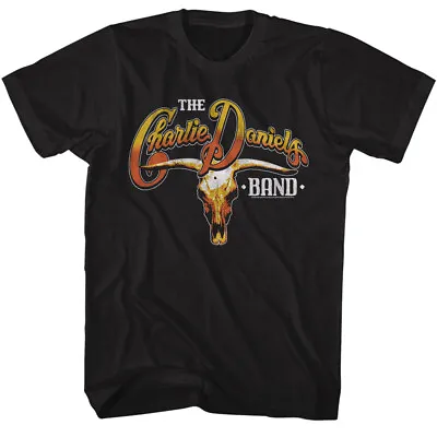 Buy The Charlie Daniels Band Logo Bull Head With Horns Men's T Shirt Rock Tour Merch • 42.23£