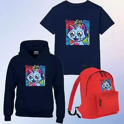 Buy Gravy Cat Funny Kids T-Shirt Youtuber Merch Grumpy Boys Girls Hoody Bagpack Gift • 13.99£