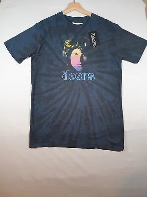 Buy The Doors Official Merchandise Blue Tie Dye Rock Band T Shirt BNWT Medium • 14.99£