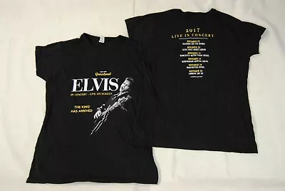 Buy Elvis Presley The King Has Arrived 2017 Live Ladies Skinny T Shirt New Official • 7.99£