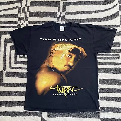 Buy Tupac Shakur 90s Style 2pac Resurrection Hip Hop T Shirt Band Tour Rap Tee 2010s • 20£